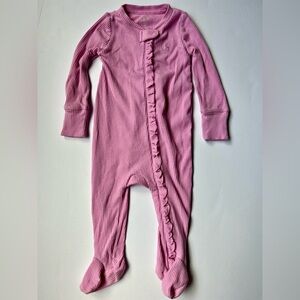 Pink Ribbed Baby One Piece